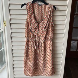 BeBop Orange and Green Apple Patterned Mini Dress
